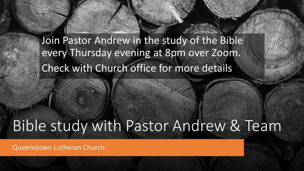 Bible study with Pastor Andrew